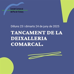 Horaris deixalleria per festivitat de Sant Joan